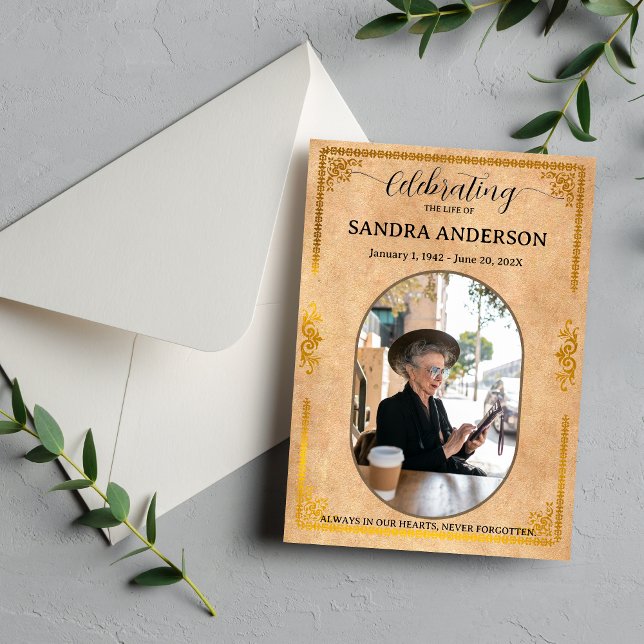 Programa Celebração da Vida – Para Sempre em Nossos Coraçõe (Celebration of Life Programs – Forever In Our Hearts Template)