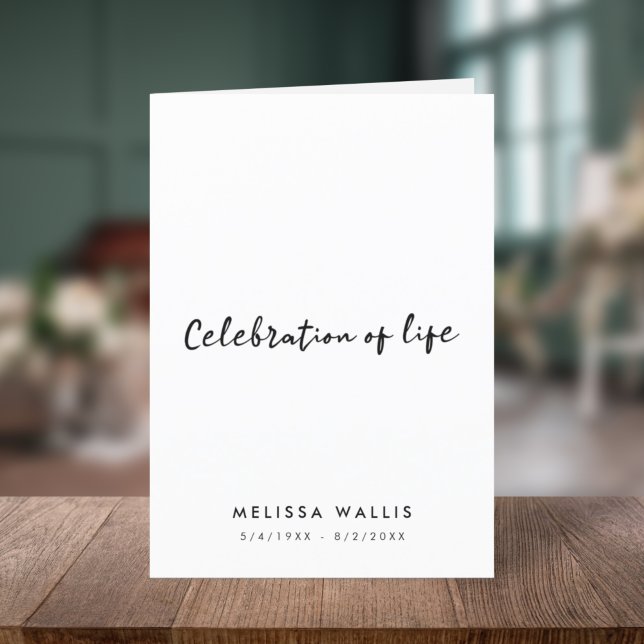 Programa Celebração de Ordem Funeral Moderna de Serviço Dob (Criador carregado)