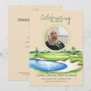 Programa Celebração de Vida Personalizada de Golfe Memorial