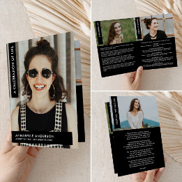 Programa Celebração do Funeral Dobrado Moderno Elegante da 