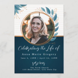 Programa Celebração do Funeral Memorial da Foto Bronze da V