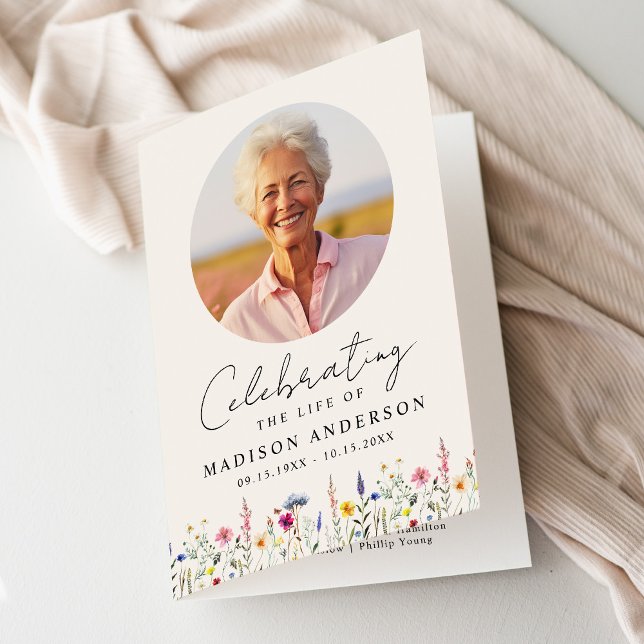 Programa Celebração Elegante de Flor Selvagem do Funeral da (Criador carregado)