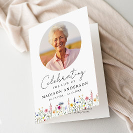 Programa Celebração Elegante de Flor Selvagem do Funeral da