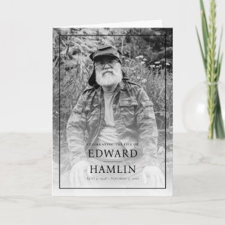 Programa Celebration of Life Folded Service Memorial