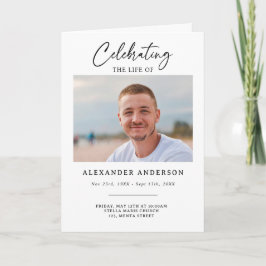 Programa Celebration of Life Memorial Photo Funeral