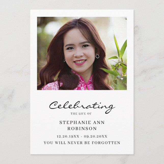 Programa Celebration of Life Photo Order of Service (Frente)