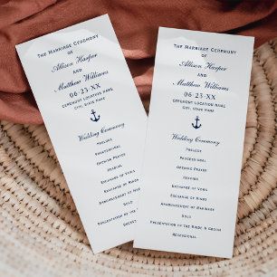 Programa Cerimônia de Casamento Âncora Marinha