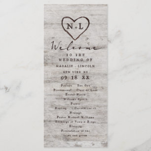 Programa Cerimônia de Casamento de Birch Russo de Suecas Es