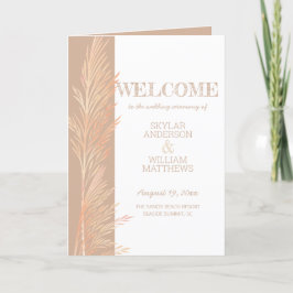 Programa Cerimônia Neutral de Casamento de Grass de Pampas