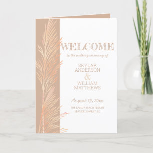 Programa Cerimônia Neutral de Casamento de Grass de Pampas