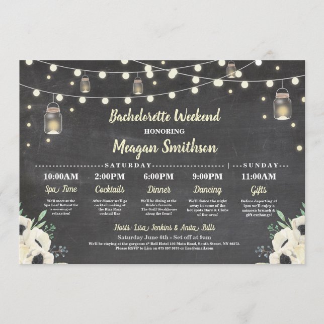 Programa Chá de panela de solteiro Fireflies Jar (Frente)