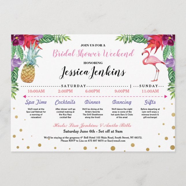 Programa Chá de panela Itinerário Aloha Flamingo Pineapple (Frente)