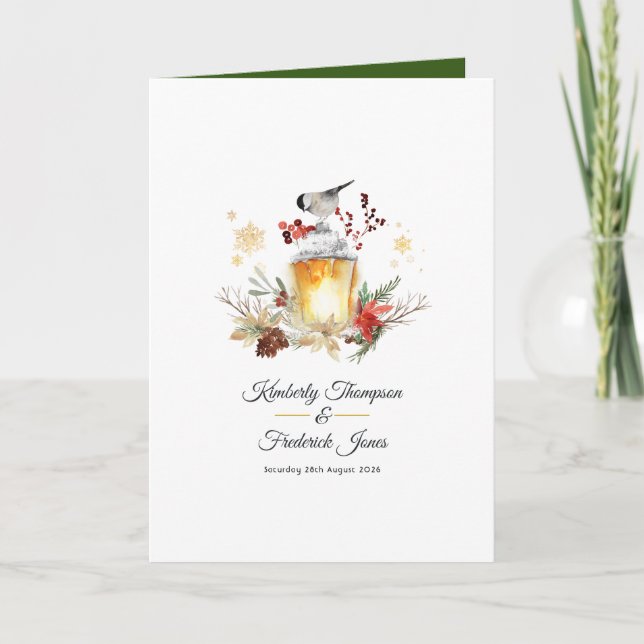 Programa Charme de Casamento de Inverno de Pinheiro e Abeto (Frente)