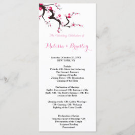 Programa Cherry Blossom Pink White Ceremony Program