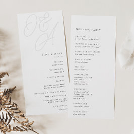 Programa Cinza | Script Watermark Monograma Wedding
