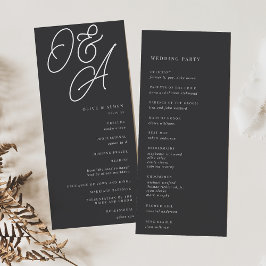 Programa Cinza | Script Watermark Monograma Wedding