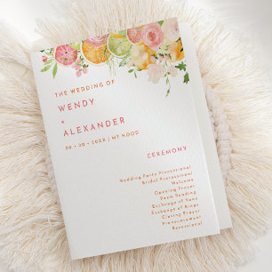 Programa Citrus Watercolor Wedding Dobrado