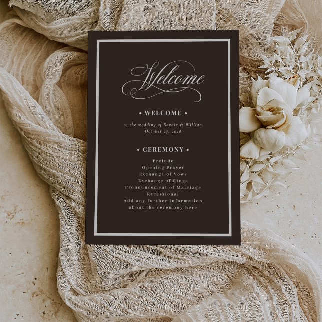 Programa Classic Luxe | Dark Espresso Brown Wedding (Criador carregado)