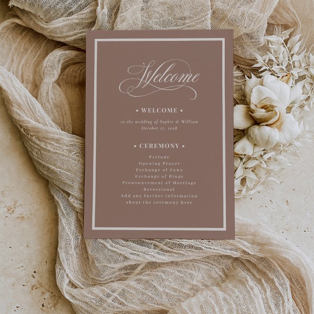 Programa Classic Luxe | Soft Mocha Taupe Neutral Wedding (Criador carregado)