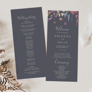 Programa Clássico Blue Wild Floral Wedding