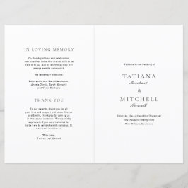 Programa Clássico de Casamento Elegante Negro e Br