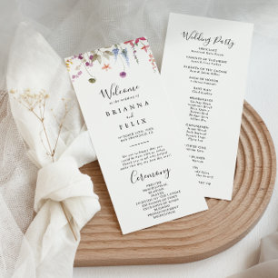 Programa Clássico de Casamento Floral Selvagem Sel