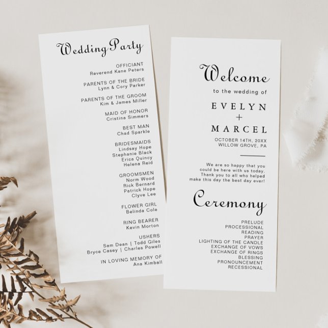 Programa Clássico de Casamento Minimalista Clássic (Criador carregado)