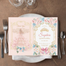 Programa Clássico de Quinceanera Floral de Arco Ro