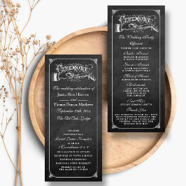 Programa Coleção de Casamentos de Chalkboard do Casamento V