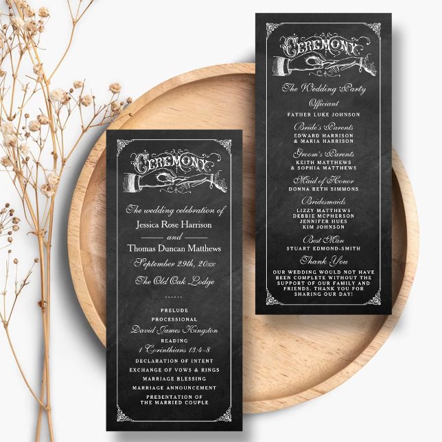 Programa Coleção de Casamentos de Chalkboard do Casamento V (Criador carregado)