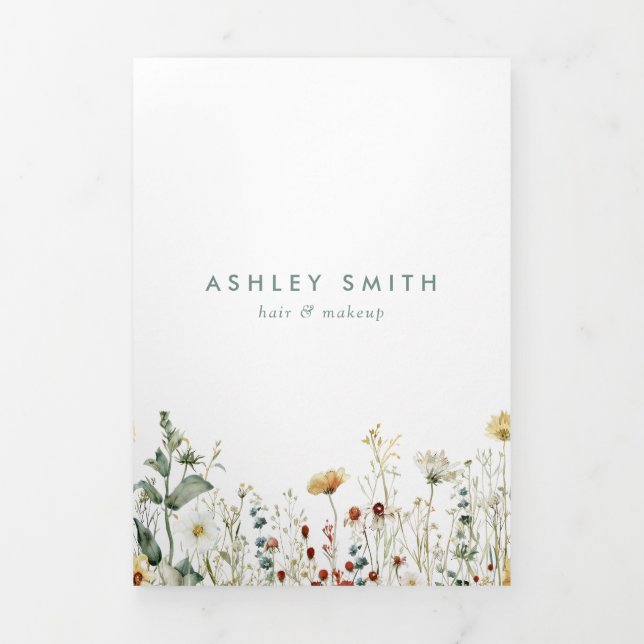 Programa Com Borda Tripla Brochura de Campo de Flor Selvagem de Verão (Cobrir)