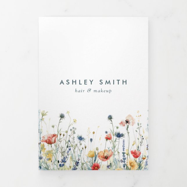 Programa Com Borda Tripla Brochura de flor selvagem vibrante (Cobrir)