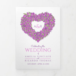 Programa Com Borda Tripla Casamento com a dedicação da história da arte card