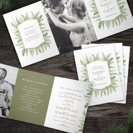 Programa Com Borda Tripla Casamento no inverno de fotos verde-oliva de inver