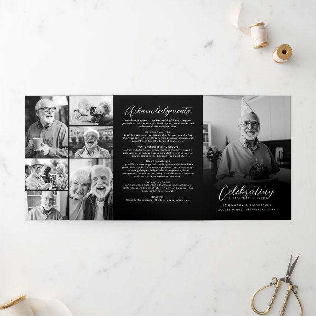 Programa Com Borda Tripla Celebração do Life 10-Photo Collage Modern (Fora)