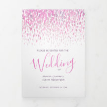 Cerimônia de casamento de abstrato rosa e branco