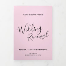 Cerimônia de renovação do casamento rosa preto bra