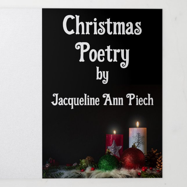 Programa Com Borda Tripla Christmas Poetry Trifold Pamphlet  (Cobrir)