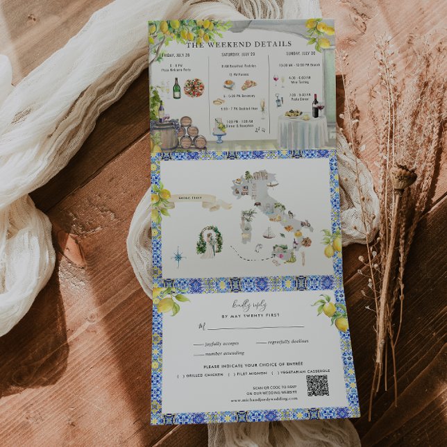 Programa Com Borda Tripla Costa Amalfi | Mapa italiano mediterrânico (Criador carregado)