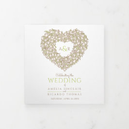 Programa Com Borda Tripla Dedicação da história da arte cardíaca das tulipas