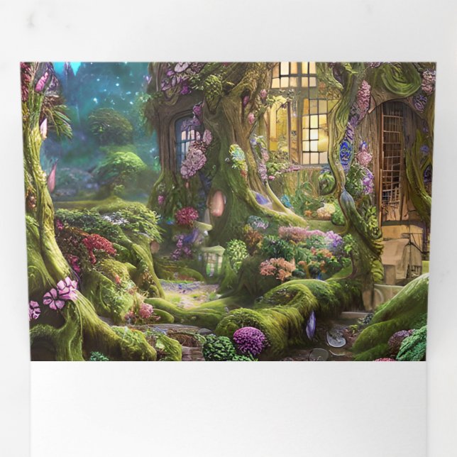 Programa Com Borda Tripla Fairyland Forest Graphic (Dentro primeiro)