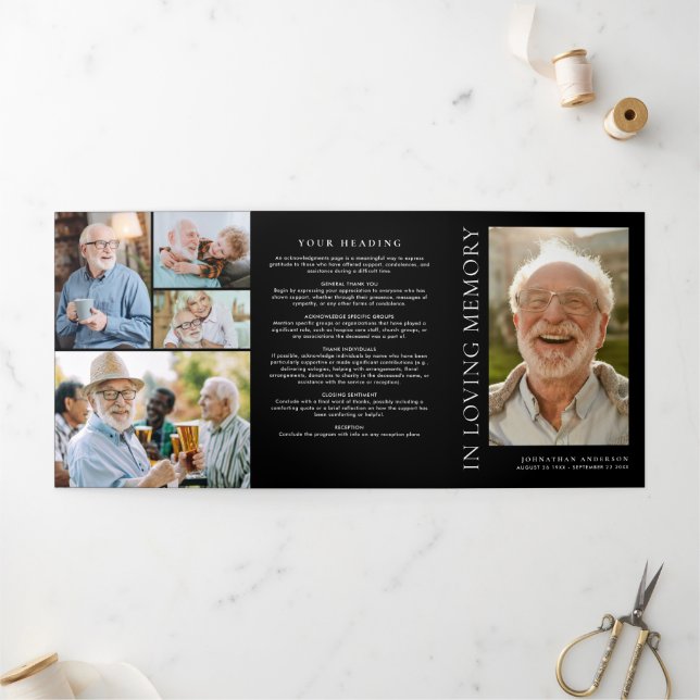 Programa Com Borda Tripla Memorial Moderno de 9 Fotografias em Amor (Fora)