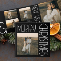 Natais vintages - Branco preto personalizado estét