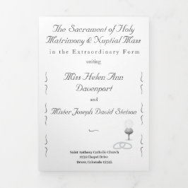 Programa Com Borda Tripla Nuptial Grace Catholic Wedding