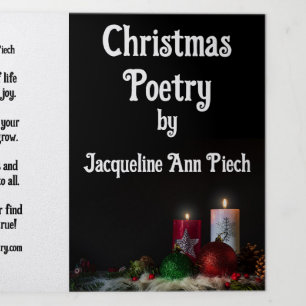Programa Com Borda Tripla Panfleto Trifólio de Poesia de Natal