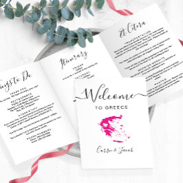 Programa Com Borda Tripla Qualquer Itinerário de Boas-vindas do Casamento de