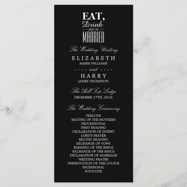 Programa Coma, beba e seja casado (Frente)