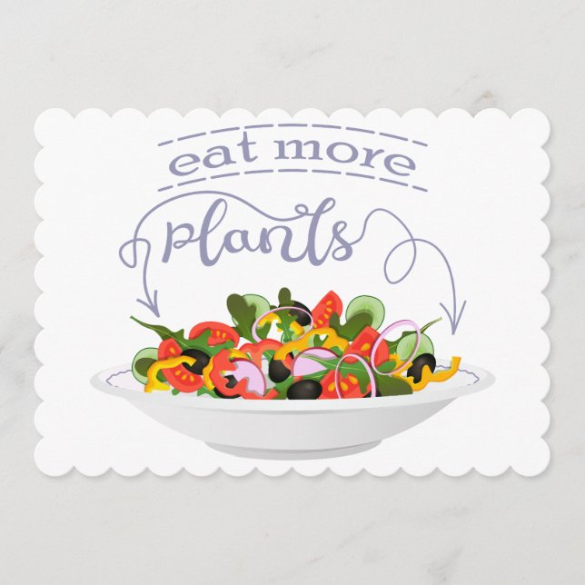 Programa Coma mais plantas letra de motivação de salada fre (Frente)