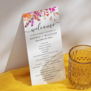 Programa Cor d'água cor rosa laranja queda floral guião flo