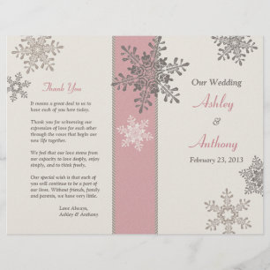 Programa cor-de-rosa do casamento no inverno dos